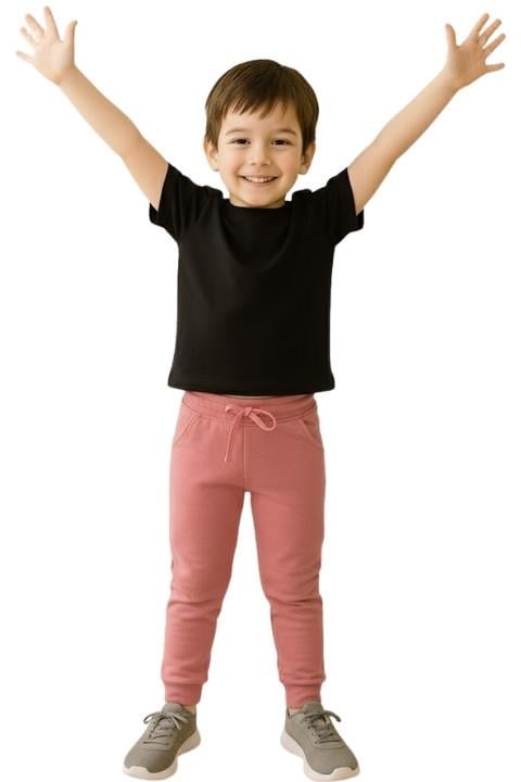 Erkek Çocuk Lastikli Eşofman-Pembe