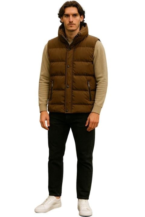 Erkek Şişme Yelek - Kahverengi