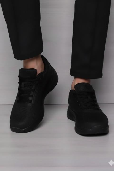 Erkek Spor Ayakkabı - Siyah & Beyaz