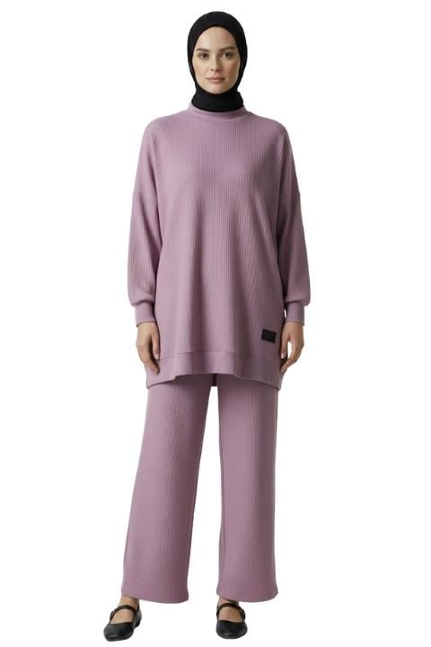 HELİN PANTOLON TUNİK TAKIM-GÜL RENGİ