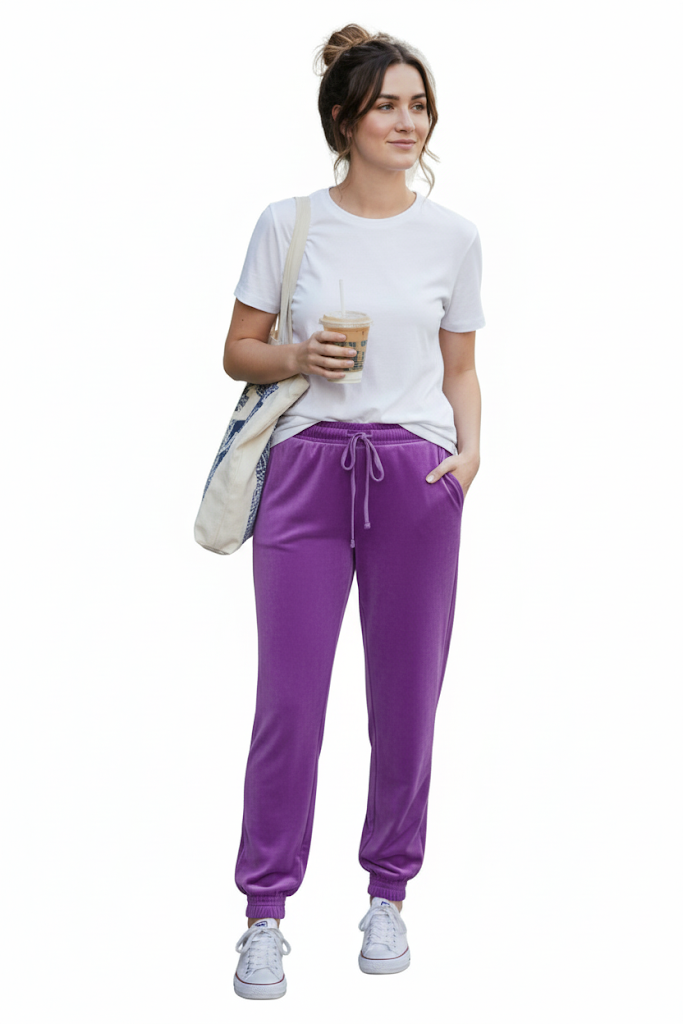 KADİFE EŞOFMAN-MOR