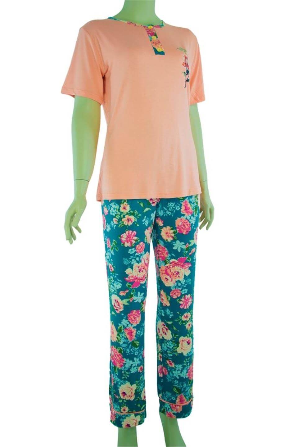 Kadın Kısa Kol Viskon Pijama Takımı