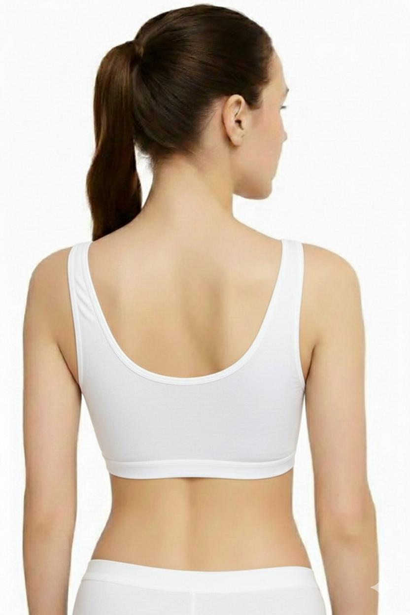 Kalın Askılı Pedli Büstiyer-Beyaz