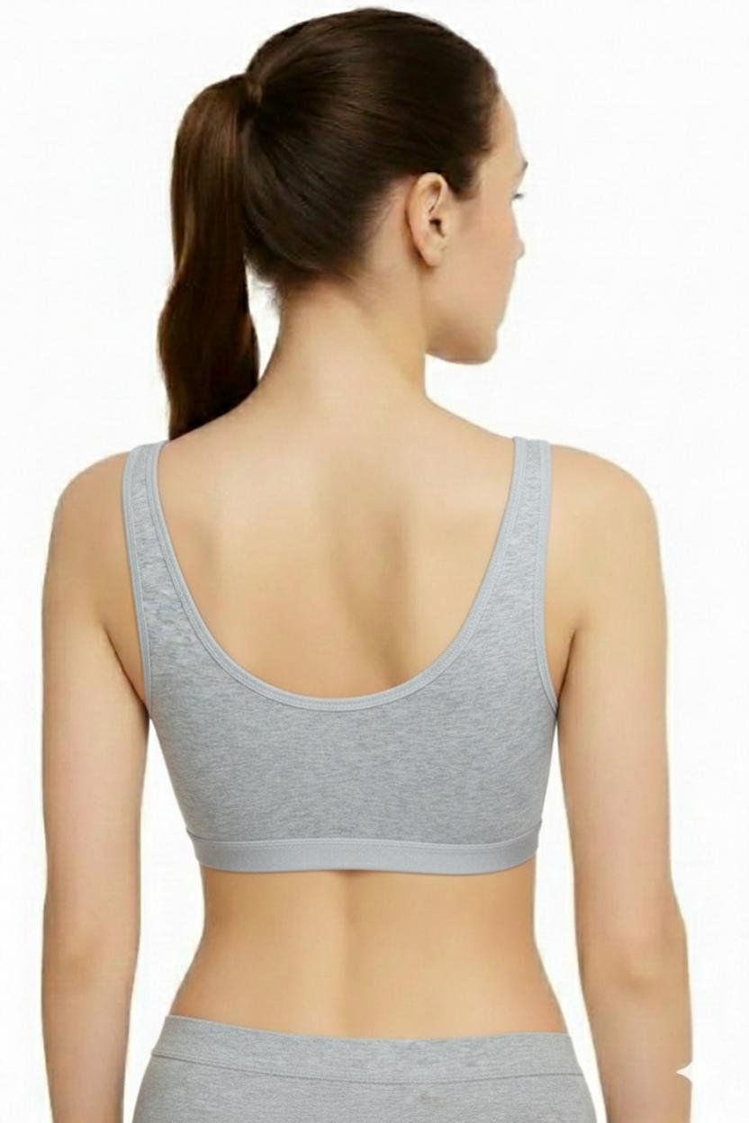 Kalın Askılı Pedli Büstiyer-Gri