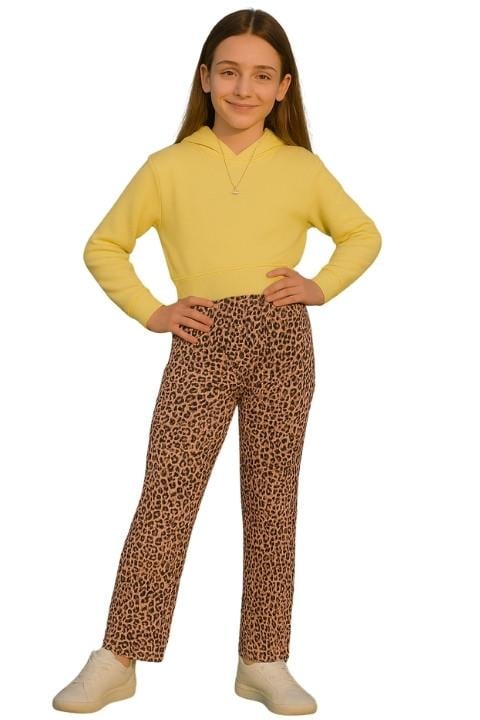 Kız Çocuk Desenli Pantolon