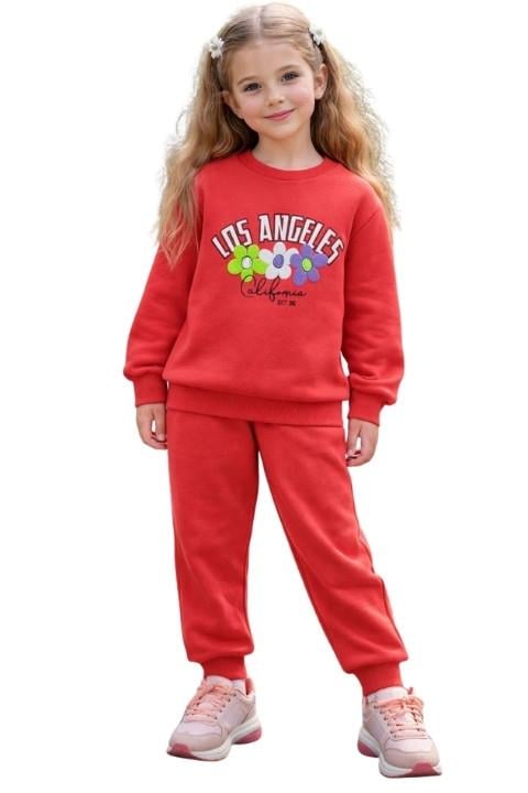 Los Angles Baskılı Kız Çocuk Eşofman Takımı - Pembe