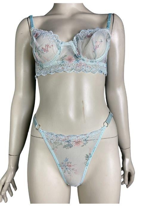 LOVE SECRET FATNEZİ BRODE  SU YEŞİLİ DESENLİ