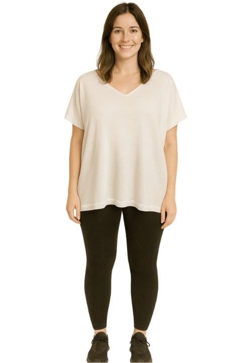 Merserize Kadın Bluz- Beyaz