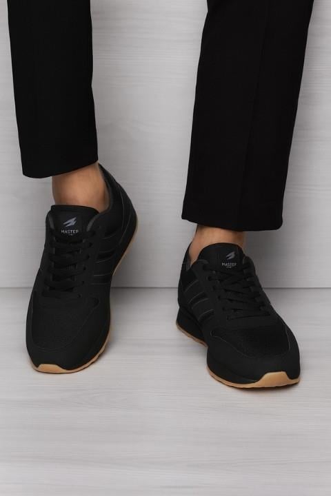 MESTER MİND 007 ERKEK SPOR AYAKKABI  SİYAH KREP