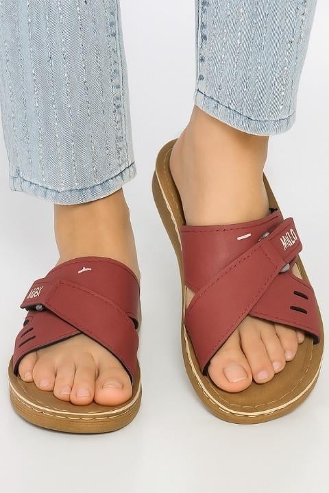 Mulex Cırtlı Kadın Terlik - Bordo