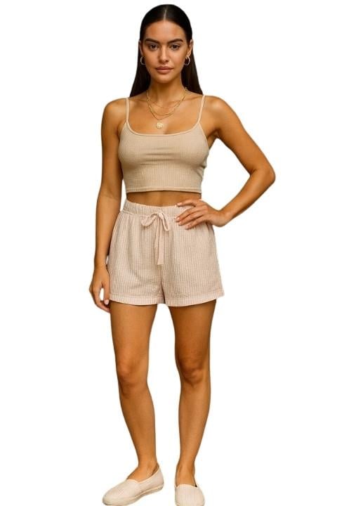 SU YOLU KADIN ŞORT PEMBE:KOD 0287548-37