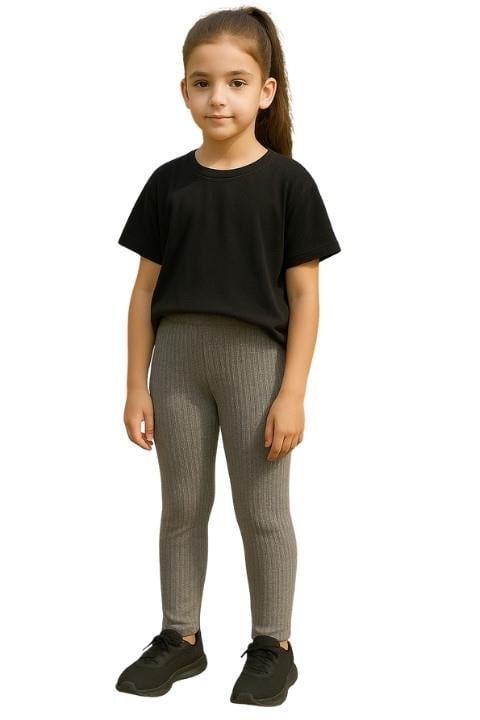 Tim Kız Çocuk Raporlu Tayt - Füme