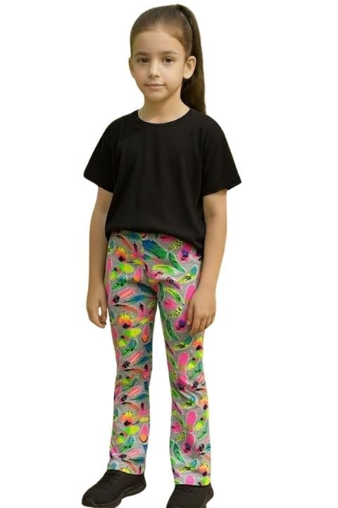 TIMBIR KIZ ÇOCUK DESENLİ KOMPAK PENYE TAYT