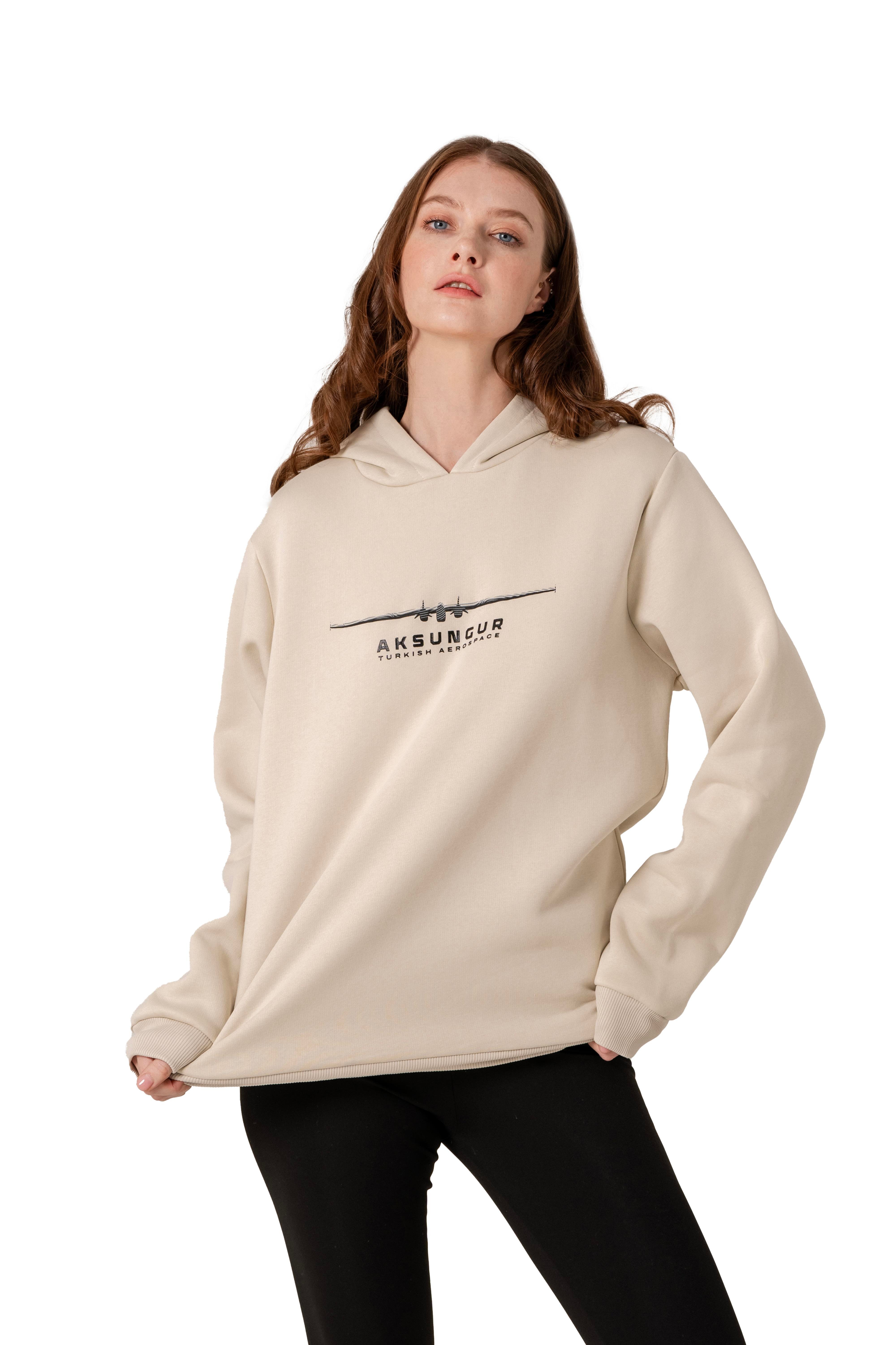 AKSUNGUR Tavizsiz Kapüşonlu Sweatshirt