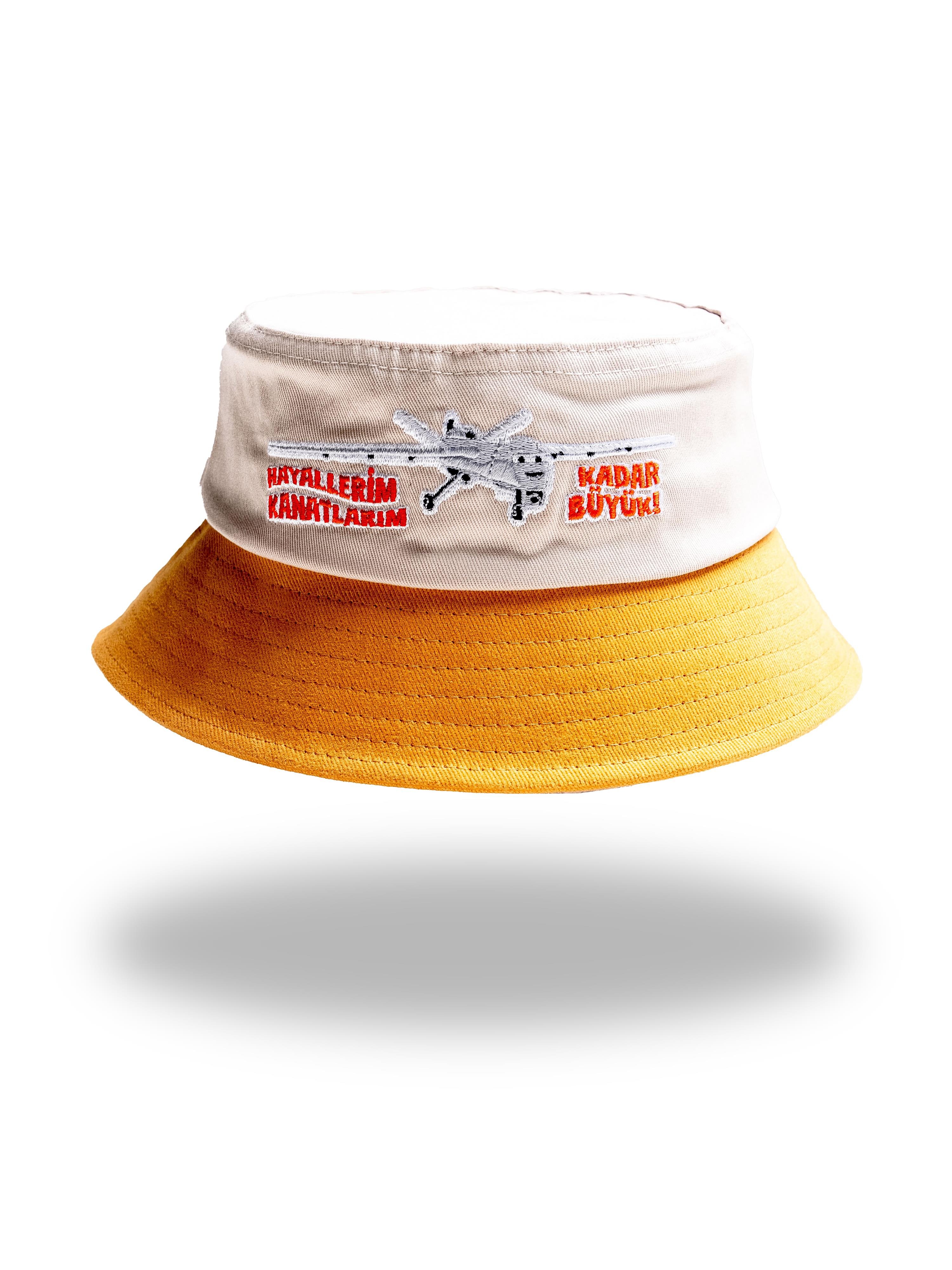 ANKA Çocuk Nakışlı %100 Pamuk Bucket Şapka