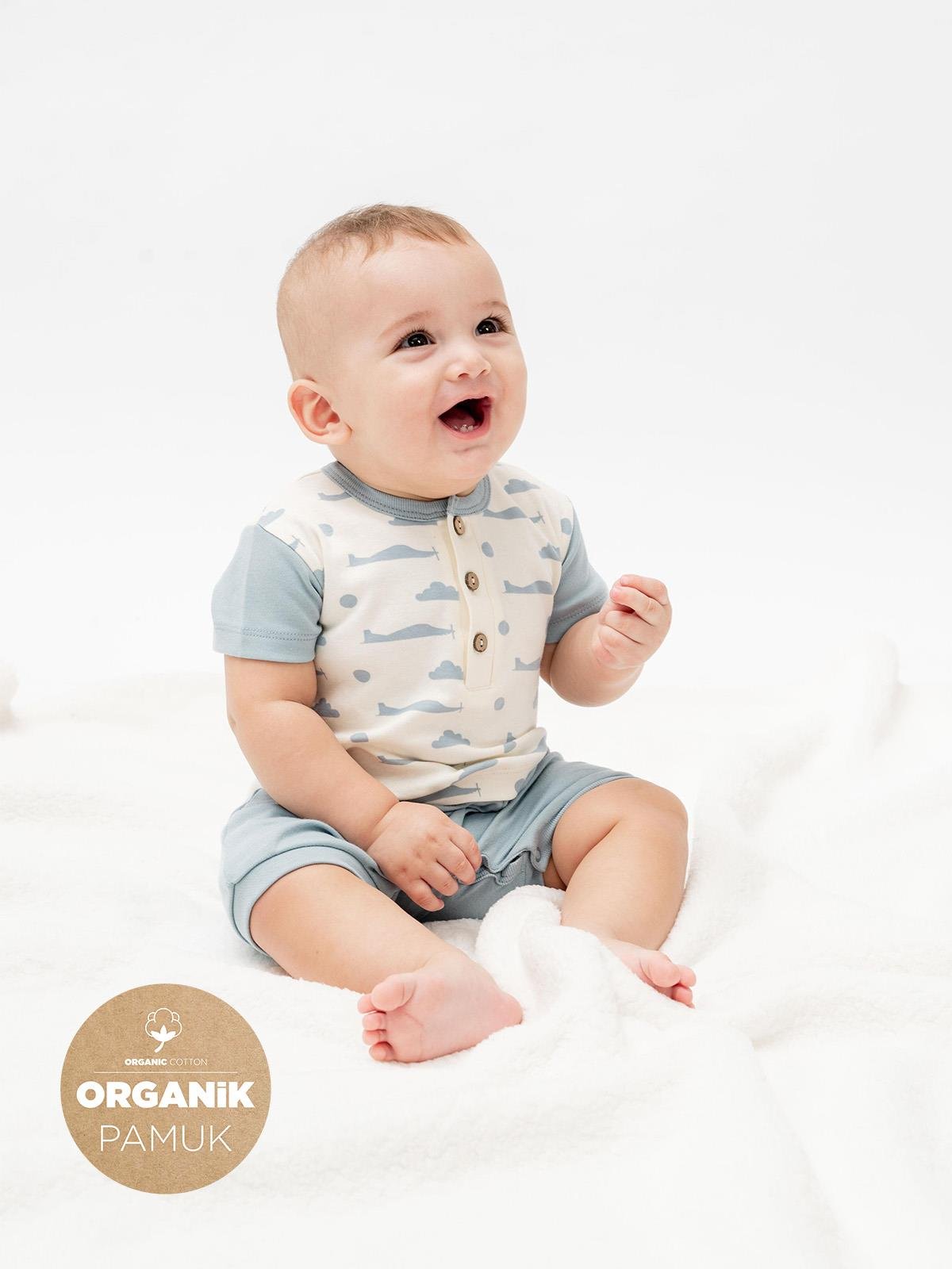 HÜRKUŞ İlk Uçuş %100 Organik Pamuk Bebek Barbatöz