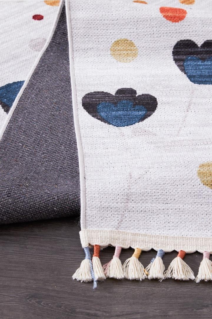 Alpina Home Lavin Yıkanabilir Punch Kırlent ile Uyumlu Salon Mutfak Balkon Dokuma Tabanlı Kilim