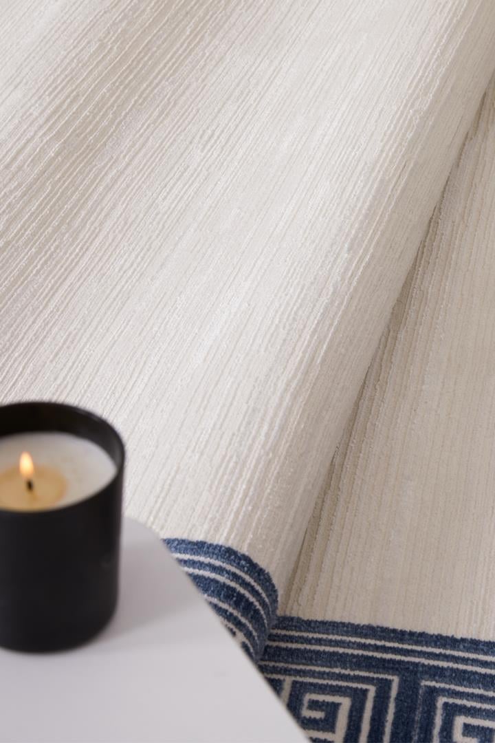 Alpina Home Nova Krem Mavi Yumuşak Doku Salon Oturma Odası Mutfak Çocuk Odası Halısı