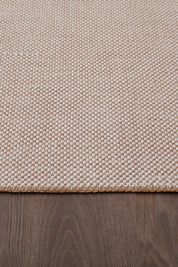 Alpina Home Stella Beyaz Jüt Hasır Model Tek Renk Dokuma Yıkanabilir Katlanabilir Toz Vermez Kilim