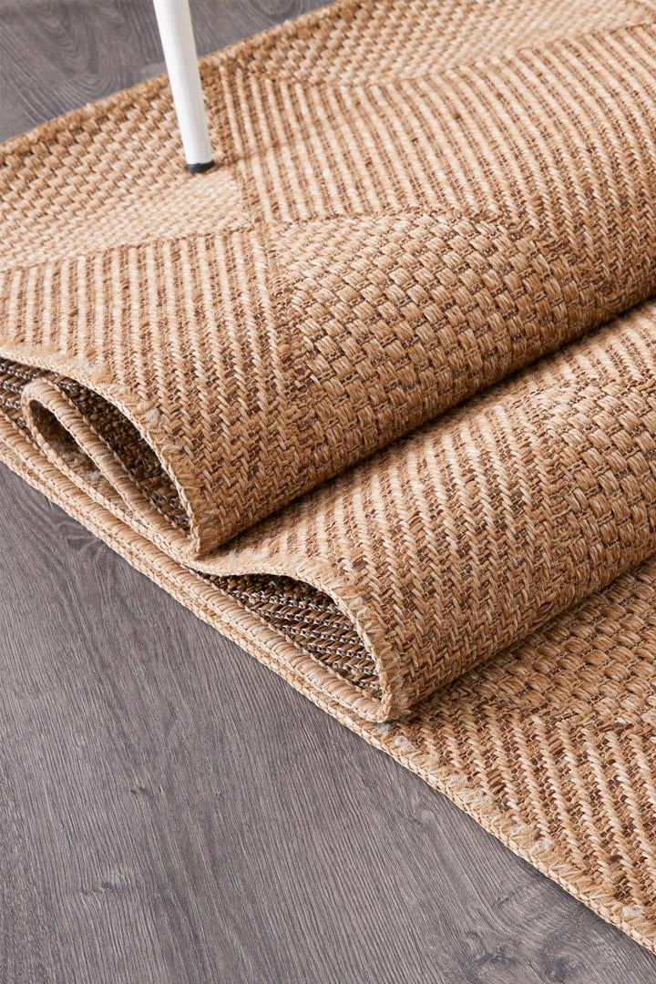 Alpina Home Stella Jut Hasır Model Tek Renk Dokuma Yıkanabilir Katlanabilir Toz Vermez Kilim