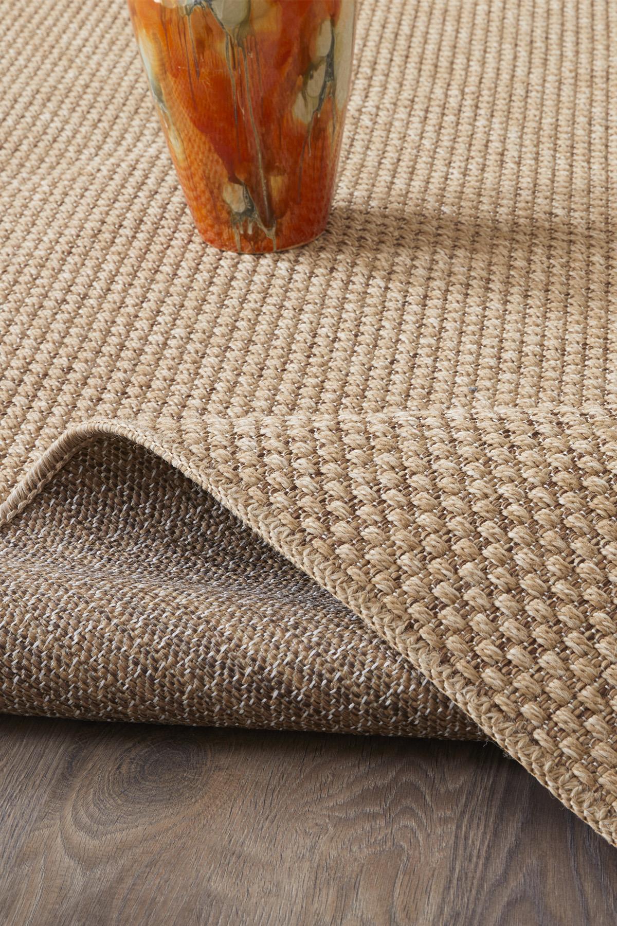 Alpina Home Stella Jut Hasır Model Tek Renk Dokuma Yıkanabilir Katlanabilir Toz Vermez Kilim