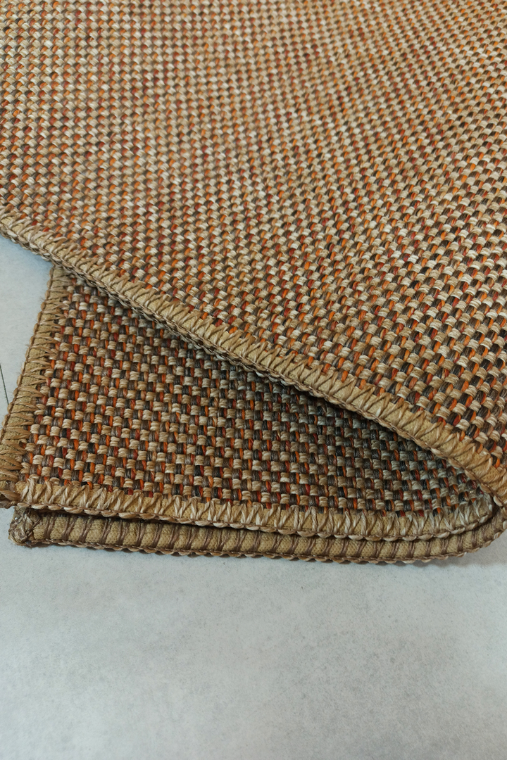 Alpina Home Stella Terra Jüt Hasır Model Tek Renk Dokuma Yıkanabilir Katlanabilir Toz Vermez Kilim
