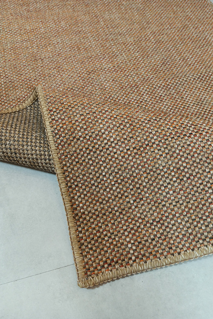 Alpina Home Stella Terra Jüt Hasır Model Tek Renk Dokuma Yıkanabilir Katlanabilir Toz Vermez Kilim
