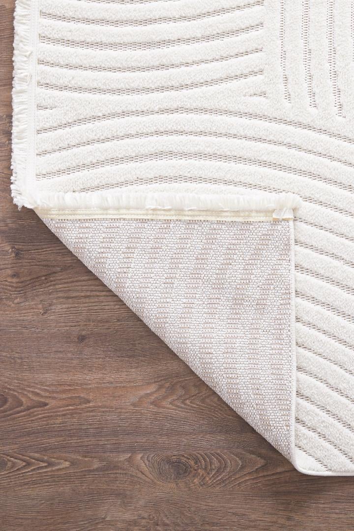 Alpina Home Suats Ekru Yumuşak Doku Salon Oturma Odası Mutfak Çocuk Odası Halısı