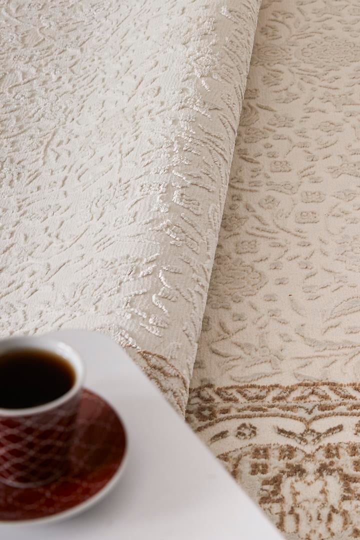 Alpina Home Venüs Krem Yumuşak Doku Salon Oturma Odası Mutfak Çocuk Odası Halısı