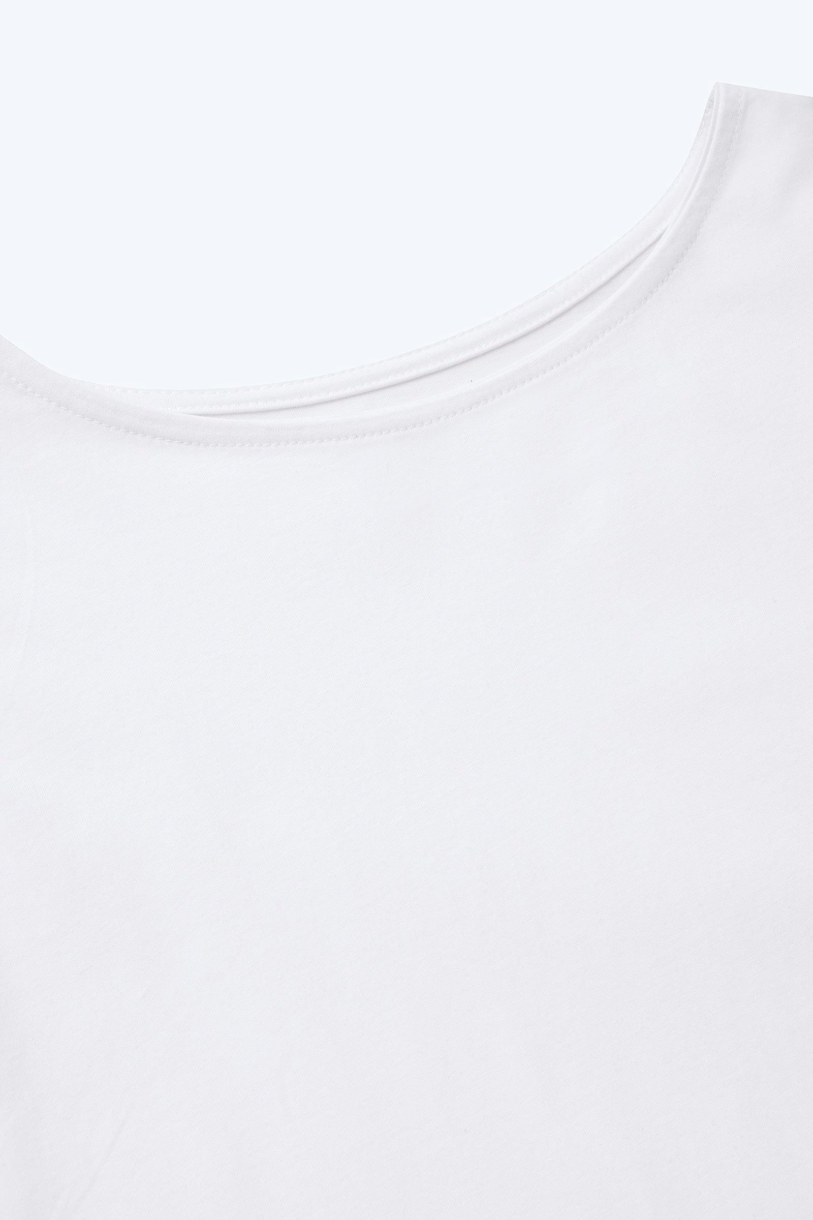 Brix 3514-1 Beyaz Renk Kadın Yarasa Kol T-Shirt