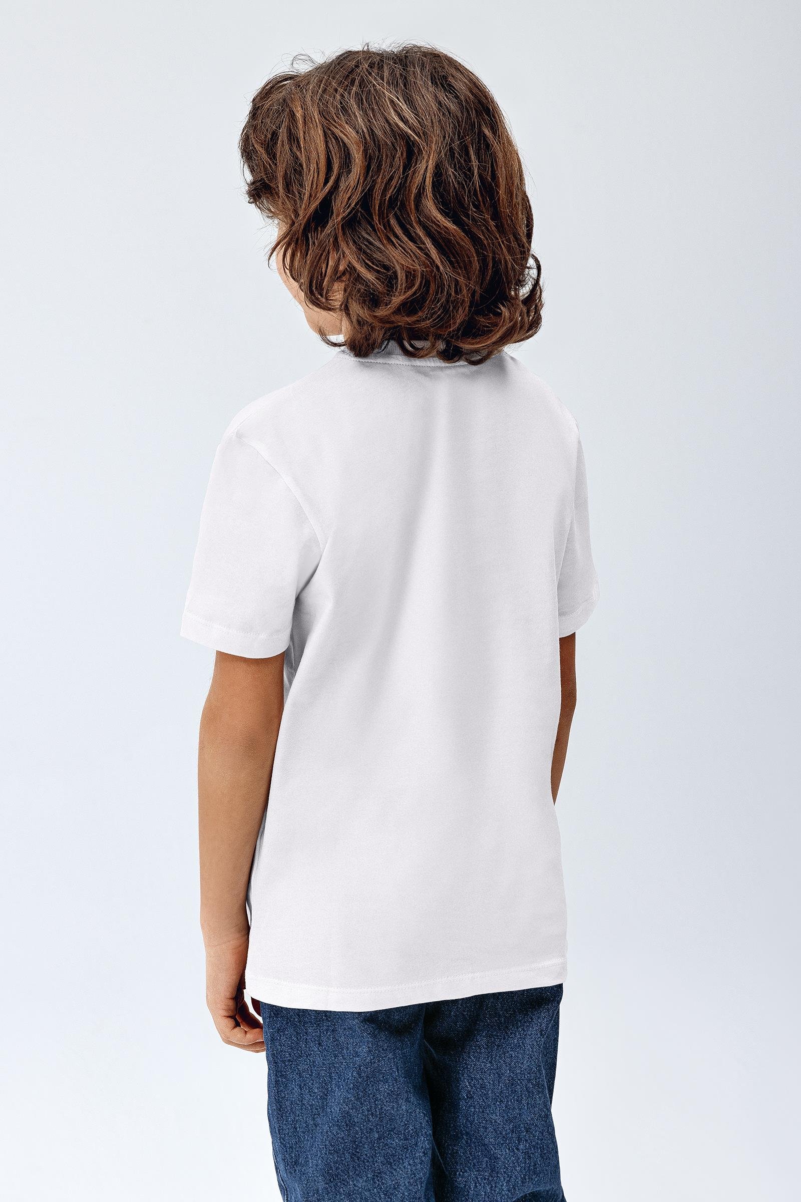 Brix 8539 Beyaz Renk Erkek Çocuk 5'li %100 Pamuk Kısa Kollu Bisiklet Yaka Süprem T-Shirt
