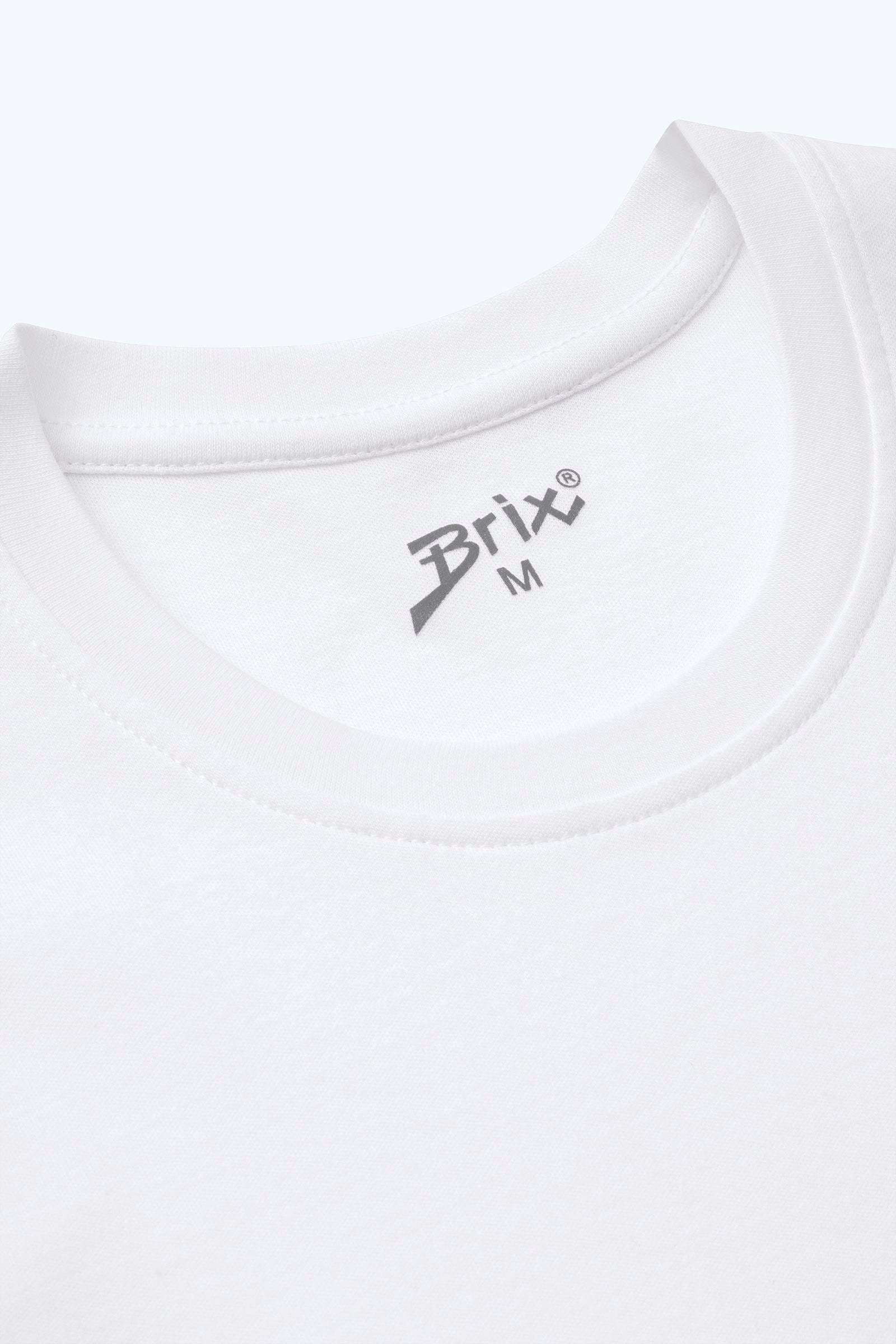 Brix Beyaz Renk Kadın Bisiklet Yaka T-Shirt