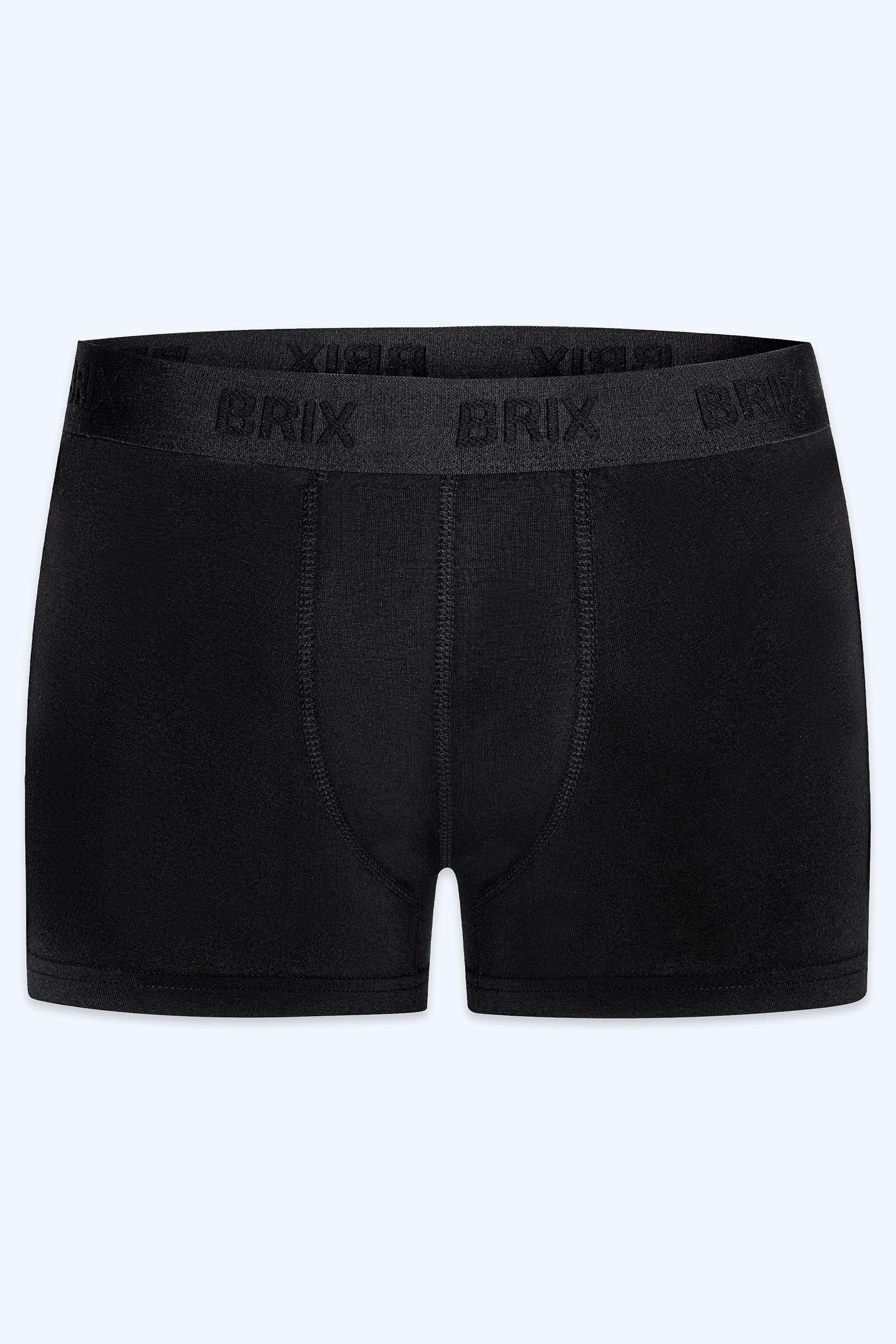 Brix Bordo Renk Erkek Modal Kısa 3'lü Boxer