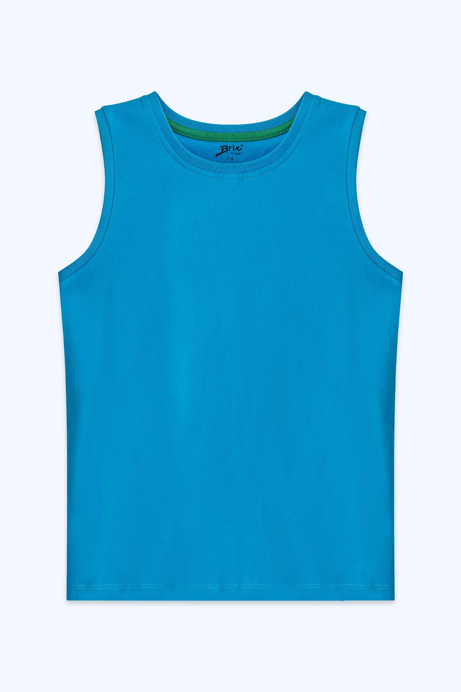 Brix Mavi Renk Erkek Çocuk Kolsuz T-Shirt