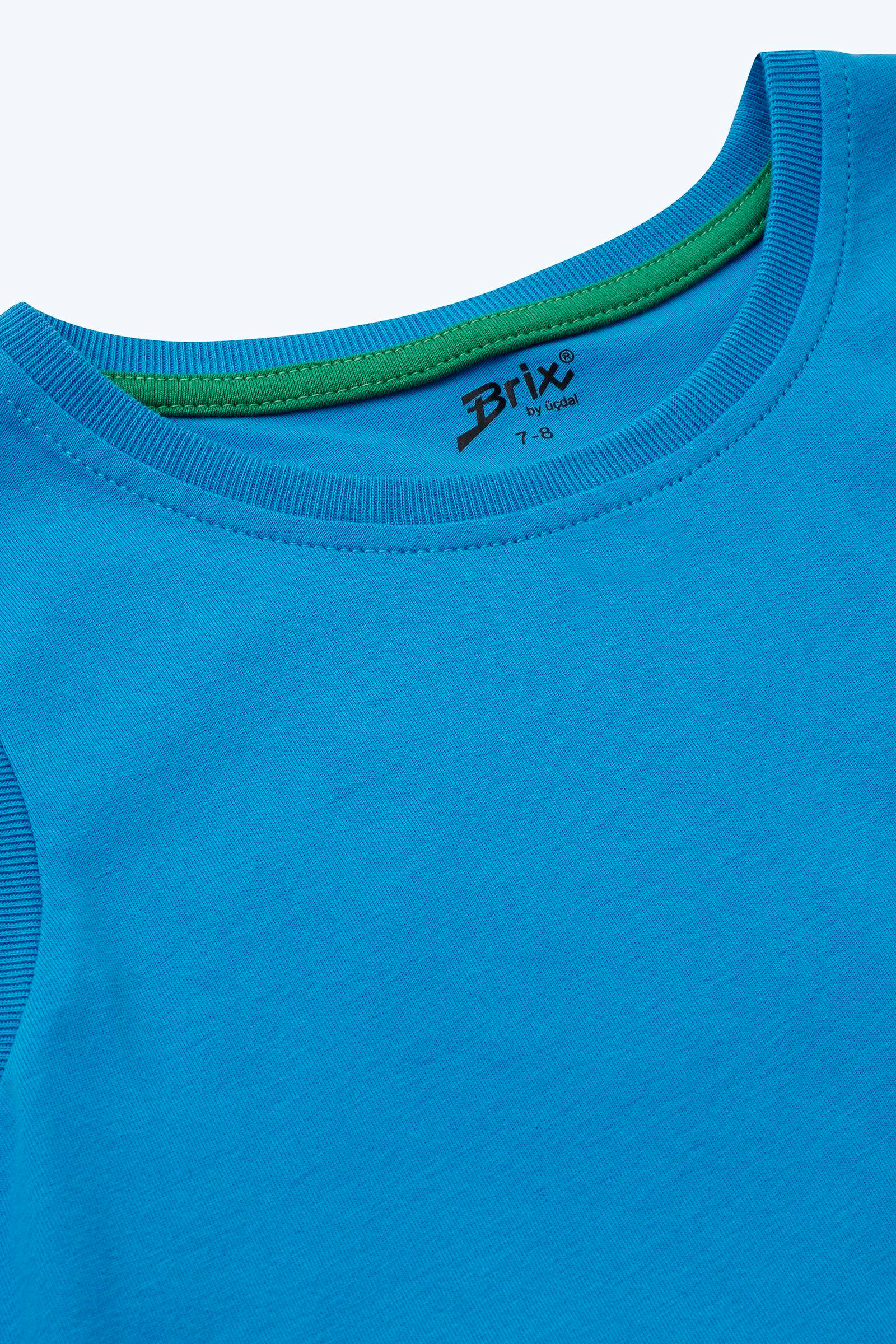 Brix Mavi Renk Erkek Çocuk Kolsuz T-Shirt