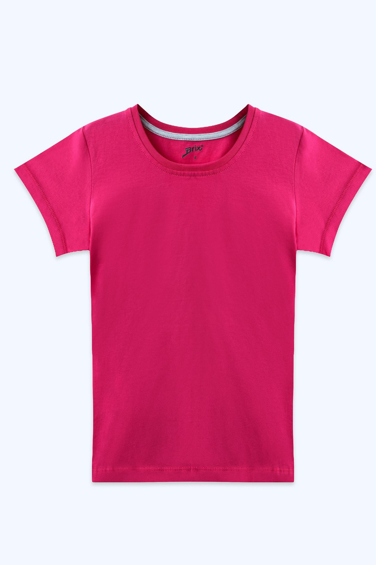Brix Pembe Renk Kız Çocuk Kısa Kollu T-Shirt