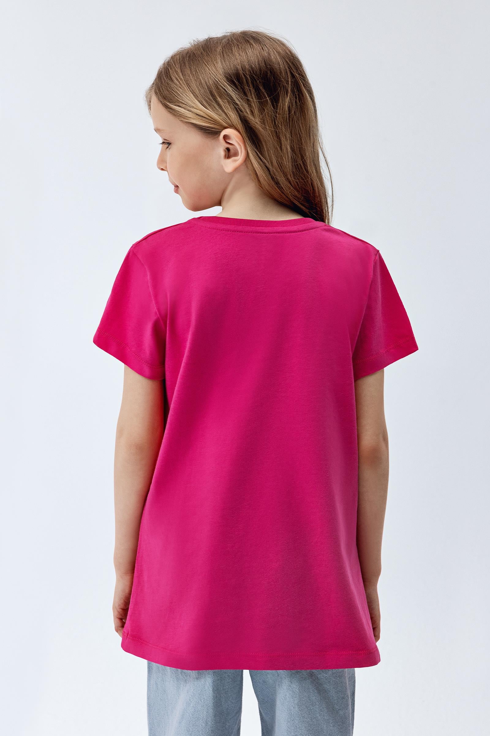 Brix Pembe Renk Kız Çocuk Kısa Kollu T-Shirt