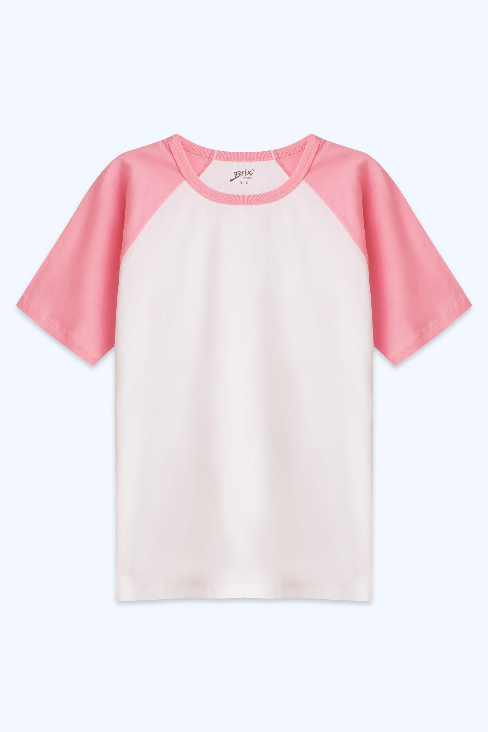 Brix Pembe Renk Kız Çocuk Reglan Kol T-Shirt