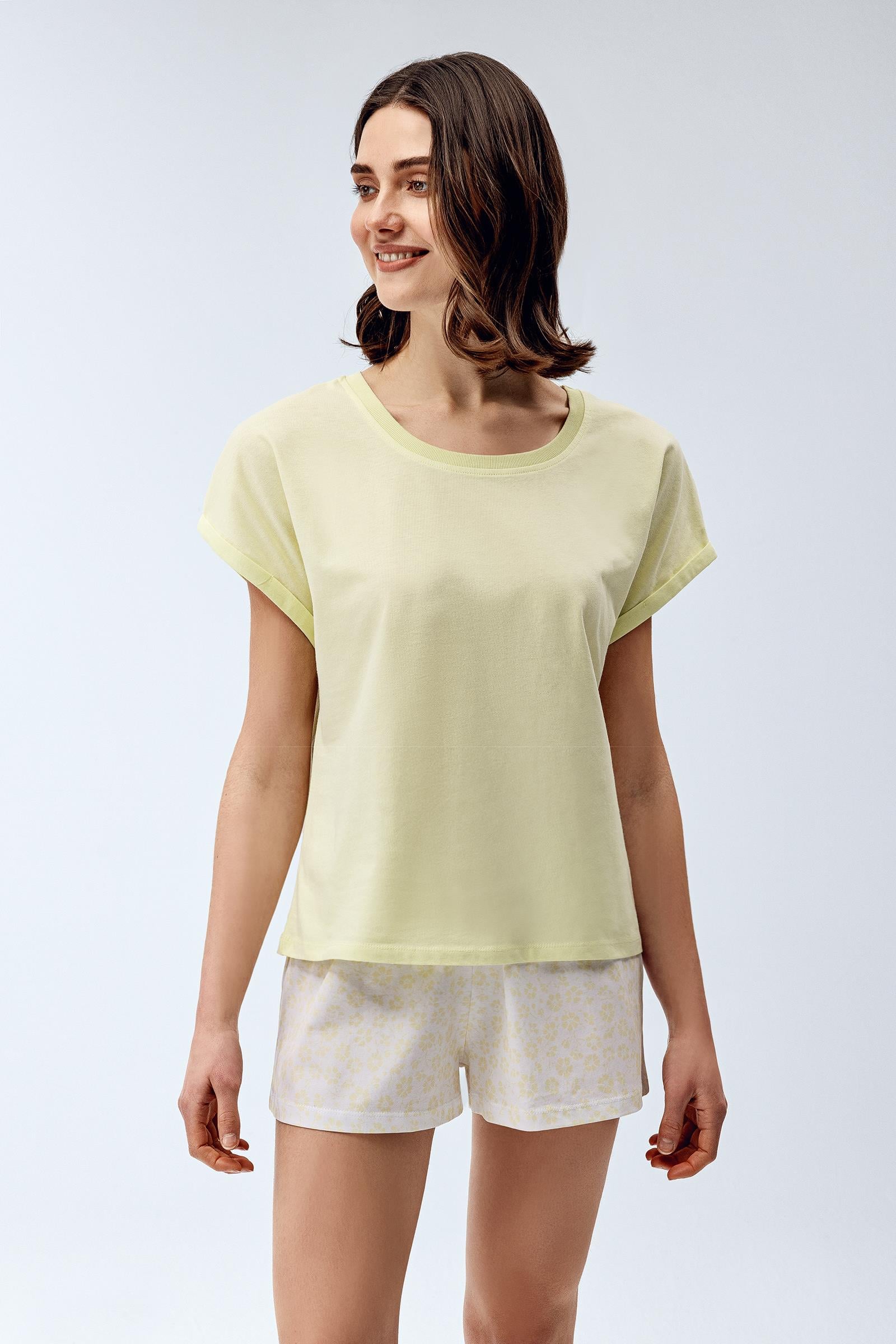 Brix Sarı Renk Kadın Pijama Takım
