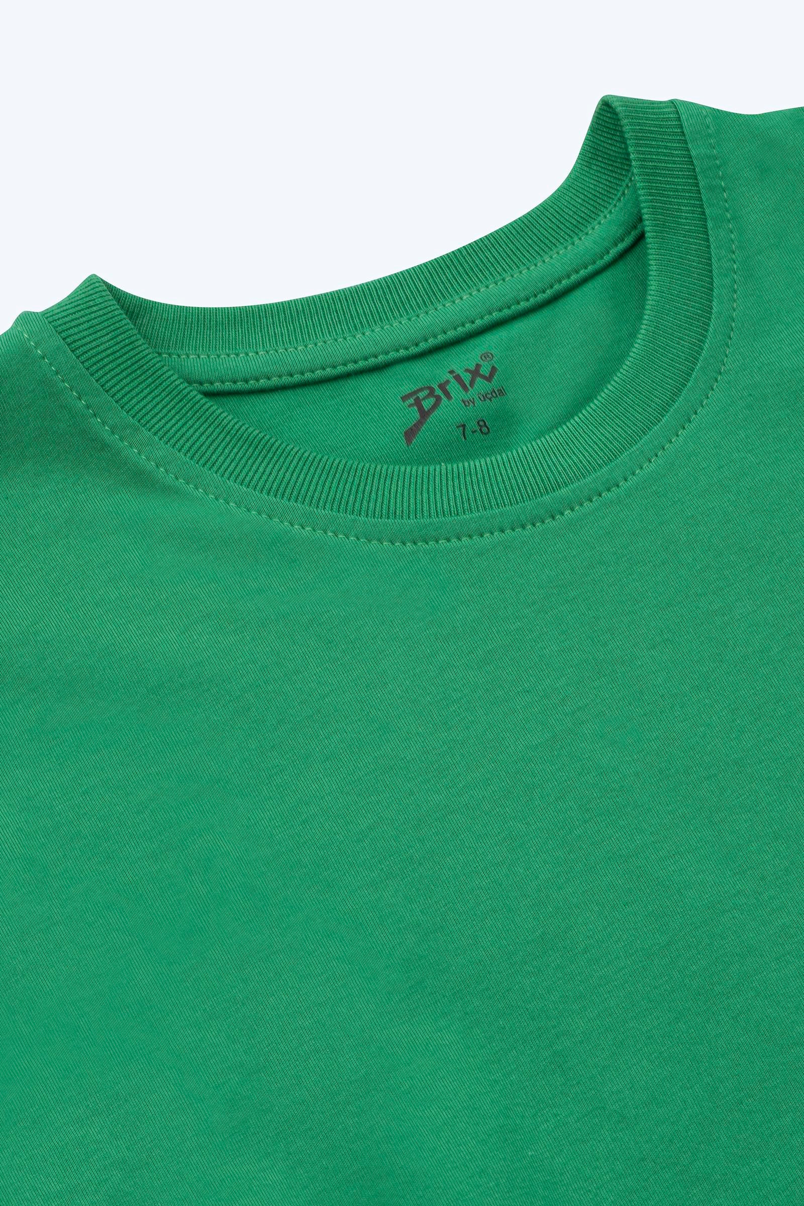 Brix Yeşil Renk Erkek Çocuk T-Shirt