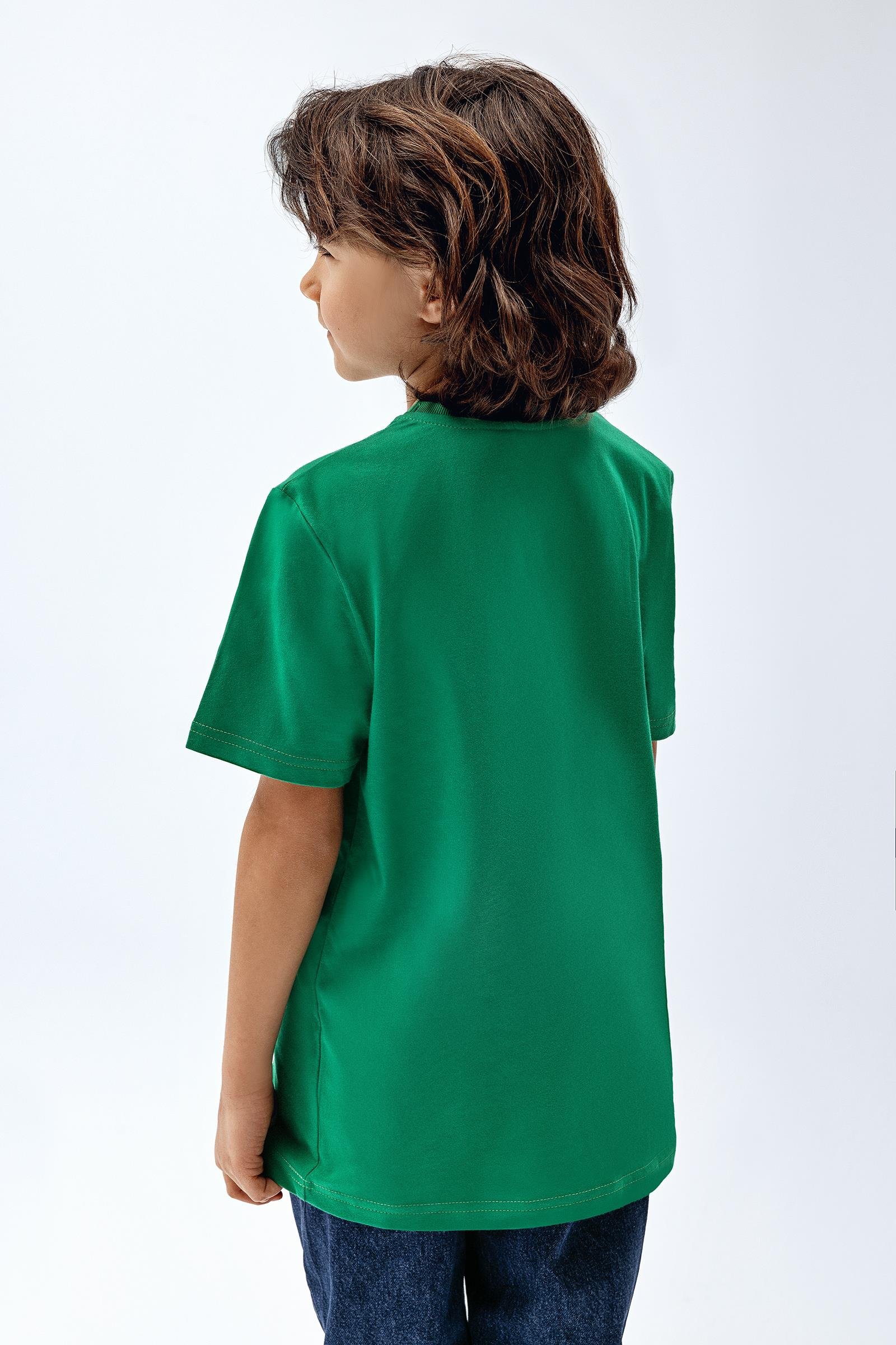 Brix Yeşil Renk Erkek Çocuk T-Shirt