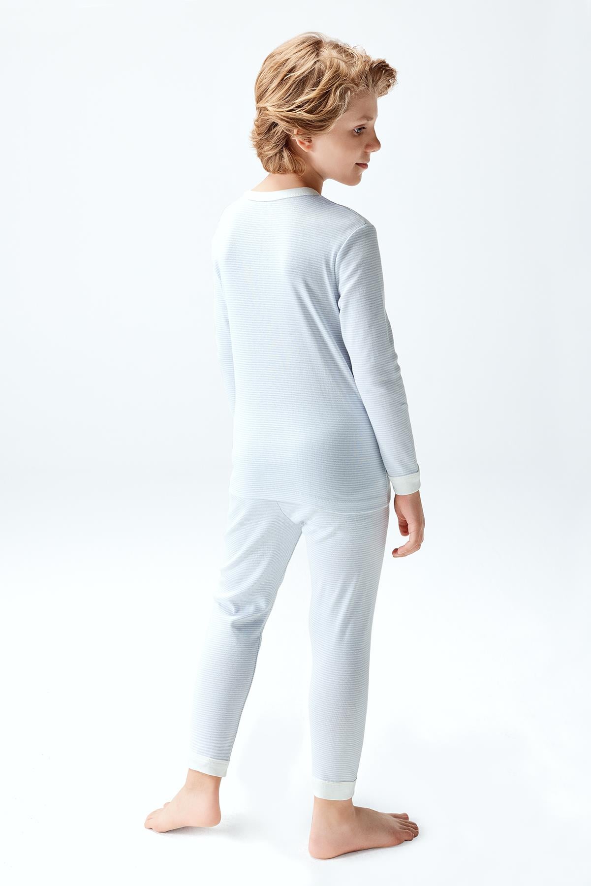 Erkek Çocuk Çizgili Pijama Takımı