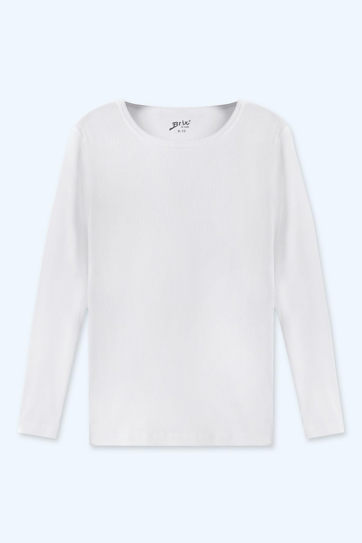 Erkek Çocuk Fitilli Uzun Kollu T-shirt