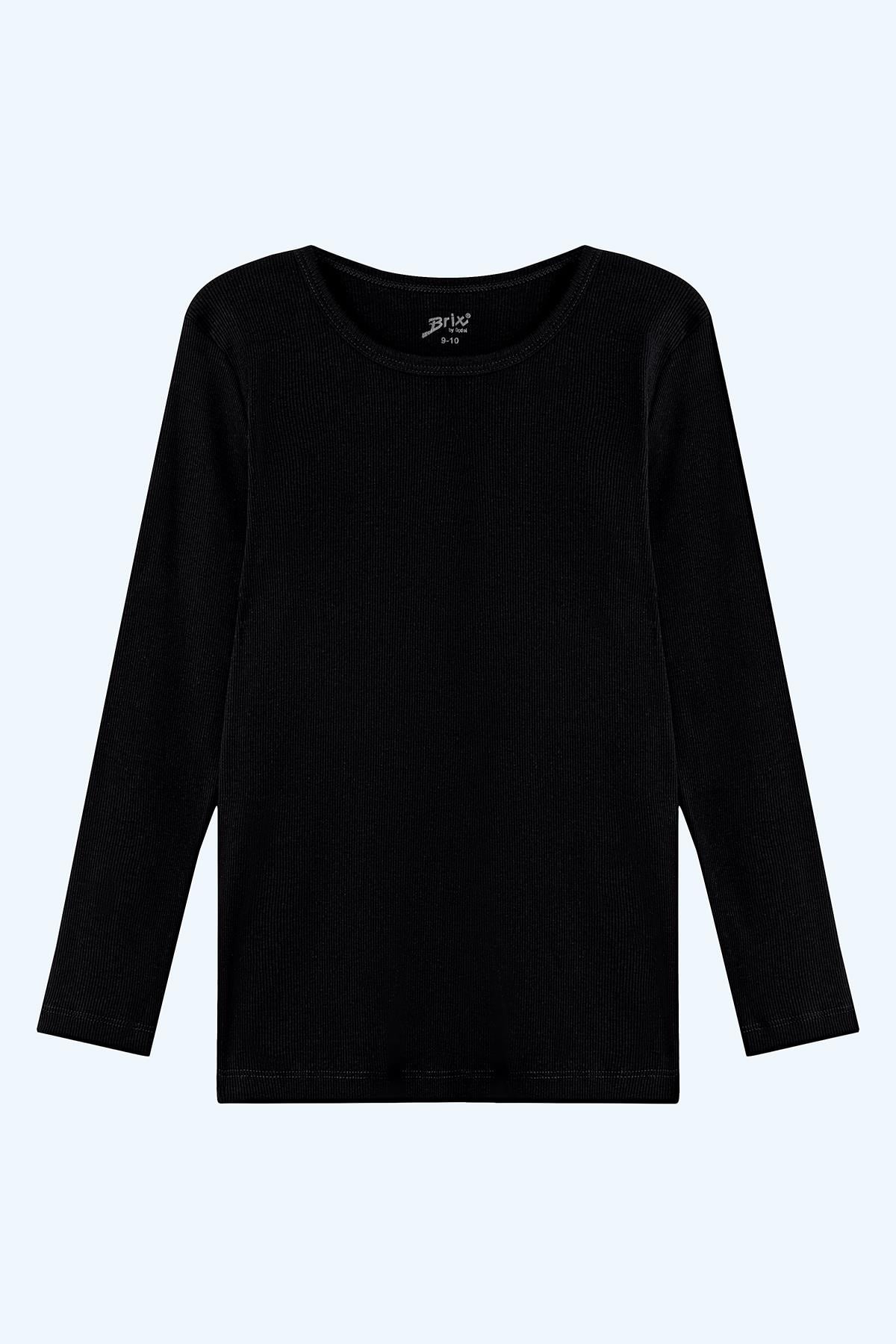 Erkek Çocuk Fitilli Uzun Kollu T-shirt