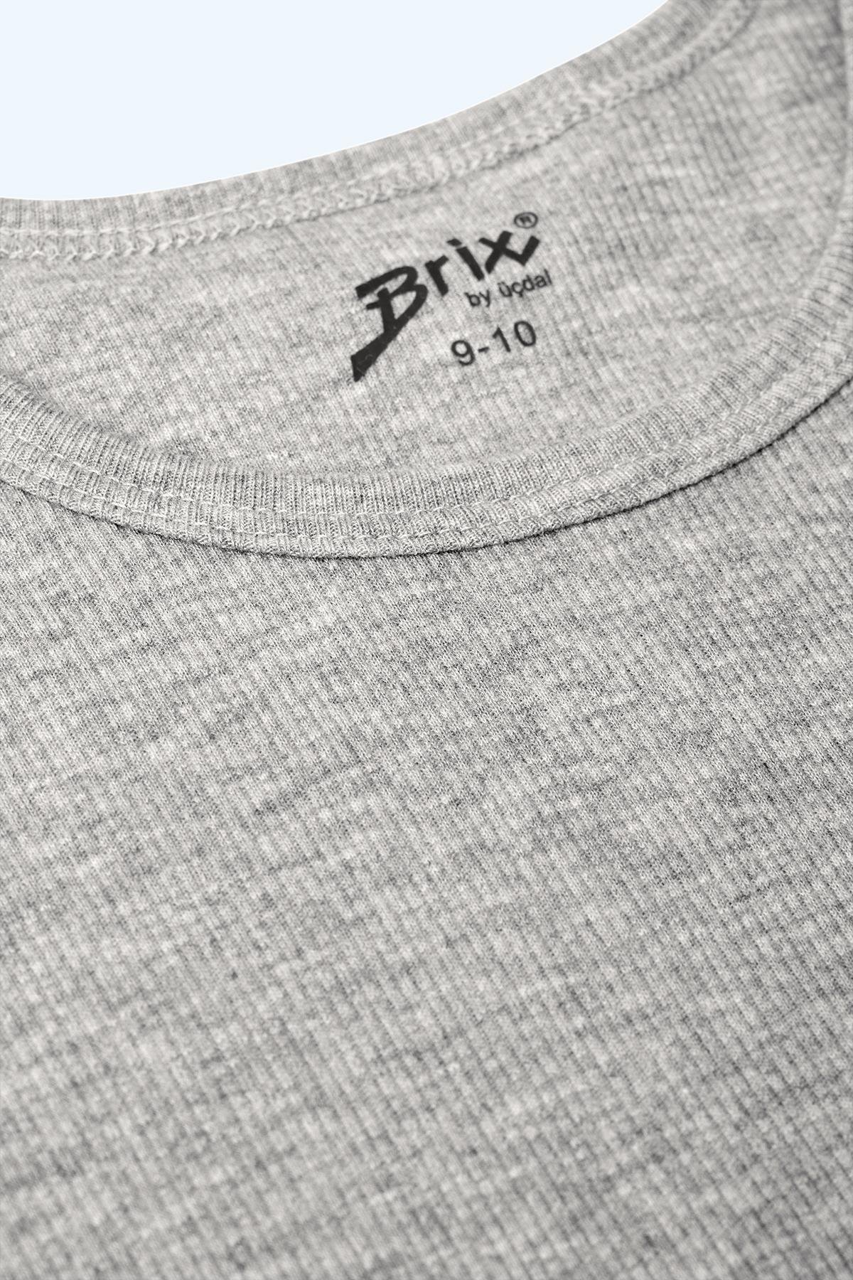 Erkek Çocuk Fitilli Uzun Kollu T-shirt
