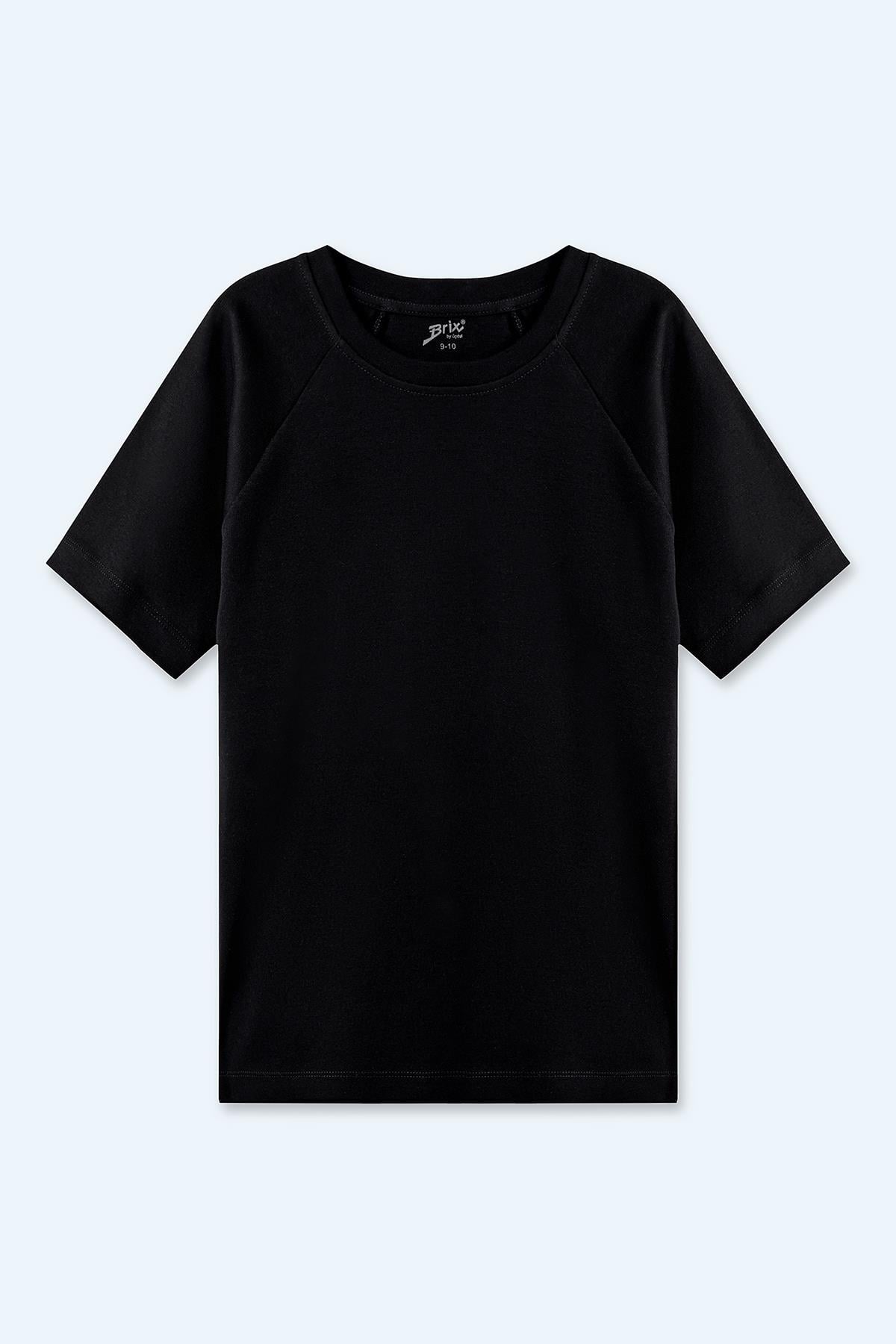 Erkek Çocuk İnterlok Reglan Kısa Kollu T-shirt