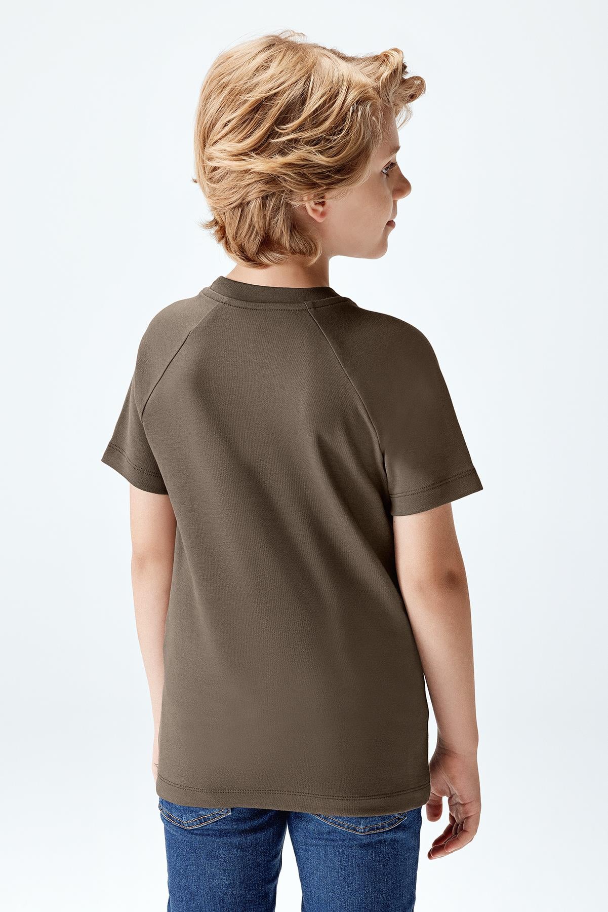 Erkek Çocuk İnterlok Reglan Kısa Kollu T-shirt