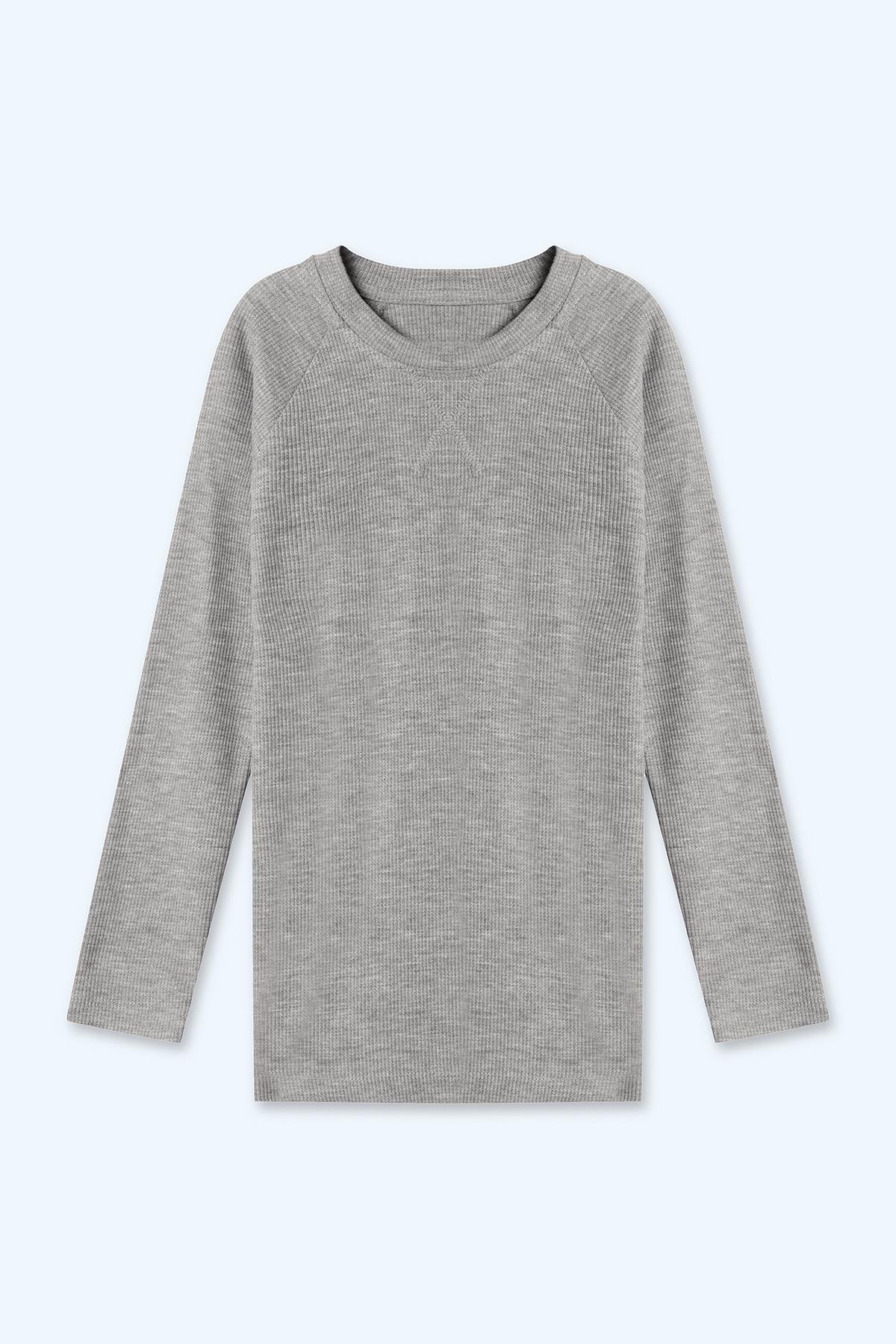 Erkek Çocuk Uzun Kollu Waffle T-shirt