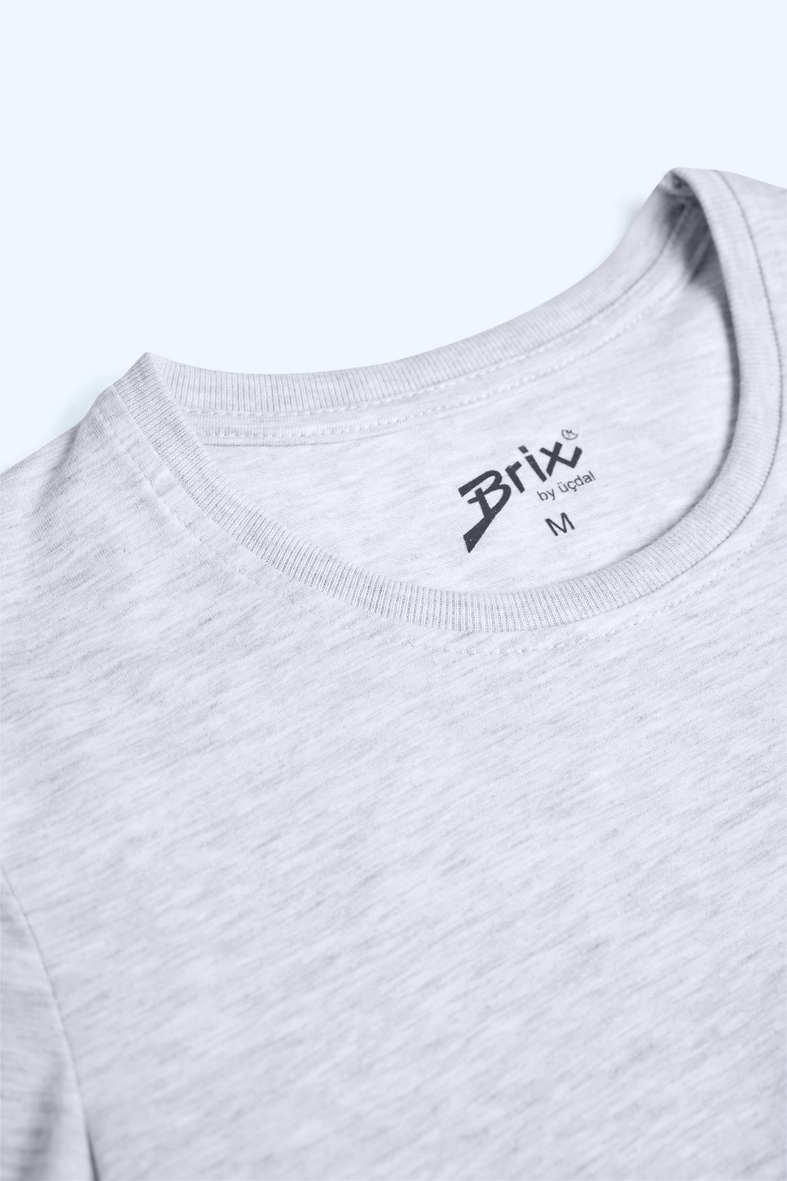 Kadın Basic Bisiklet Yaka T-Shirt