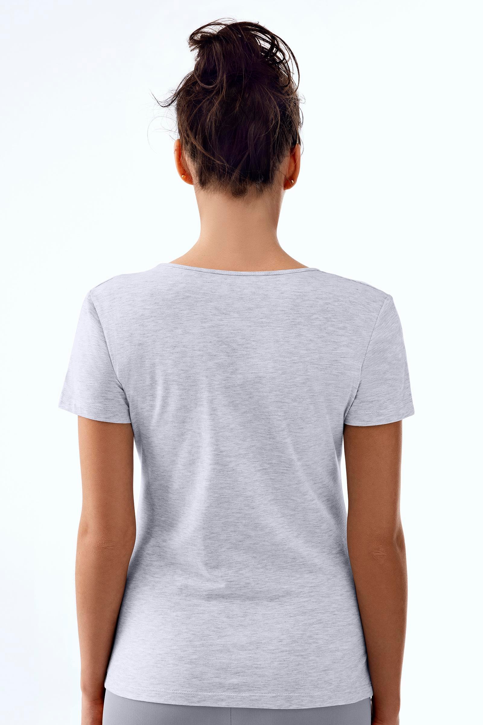 Kadın Basıc V Yaka T-Shirt